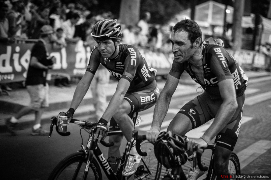 Tour de France 2013: Steve Morabito and Manuel Quinziato. Photo: Christer Hedberg | christerhedberg.se